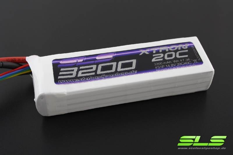 SLS LiPo Battery XTRON, 2S/3200mAh, 7.4V, 20C/40C, 136x43x14mm, 176g