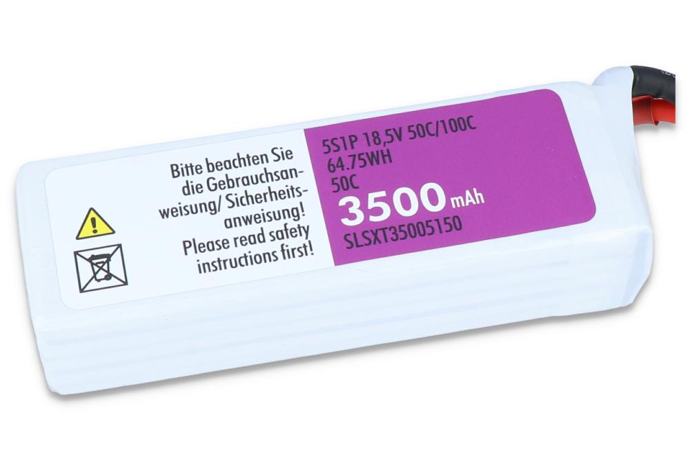SLS LiPo Battery XTRON, 5S/3500mAh, 18.5V, 50C/100C, 140x44x37mm, 477g, XT90