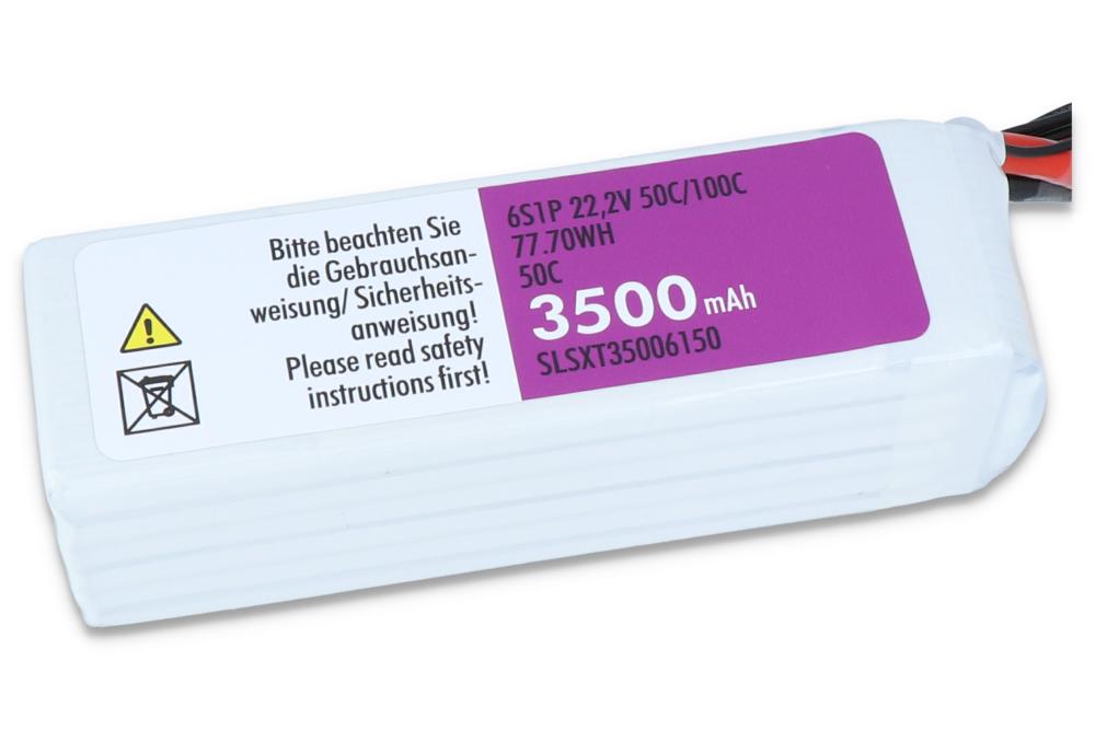 SLS LiPo Battery XTRON, 6S/3500mAh, 22.2V, 50C/100C, 140x44x45mm, 569g, XT90