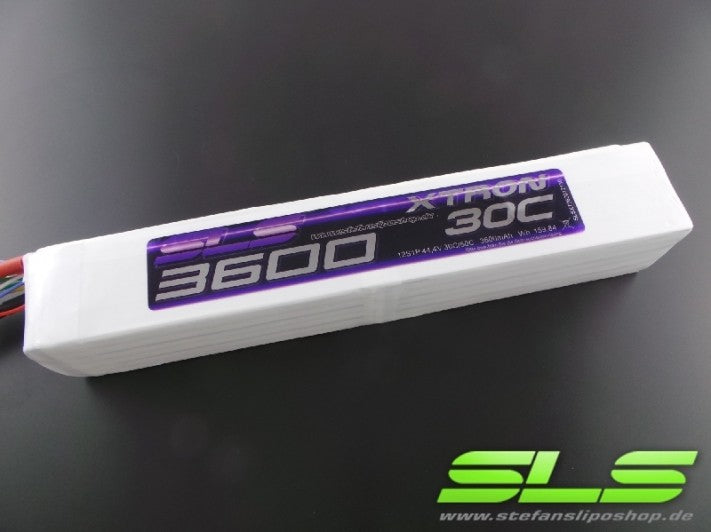 SLS LiPo Akku XTRON, 12S/3600mAh, 44.4V, 30C/60C, 280x49x45mm, 1107g