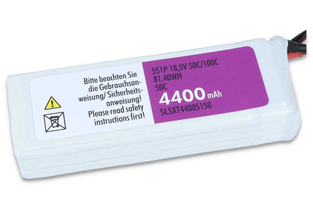SLS LiPo Akku XTRON, 5S/4400mAh, 18.5V, 50C/100C, 148x50x37mm, 580g, XT90