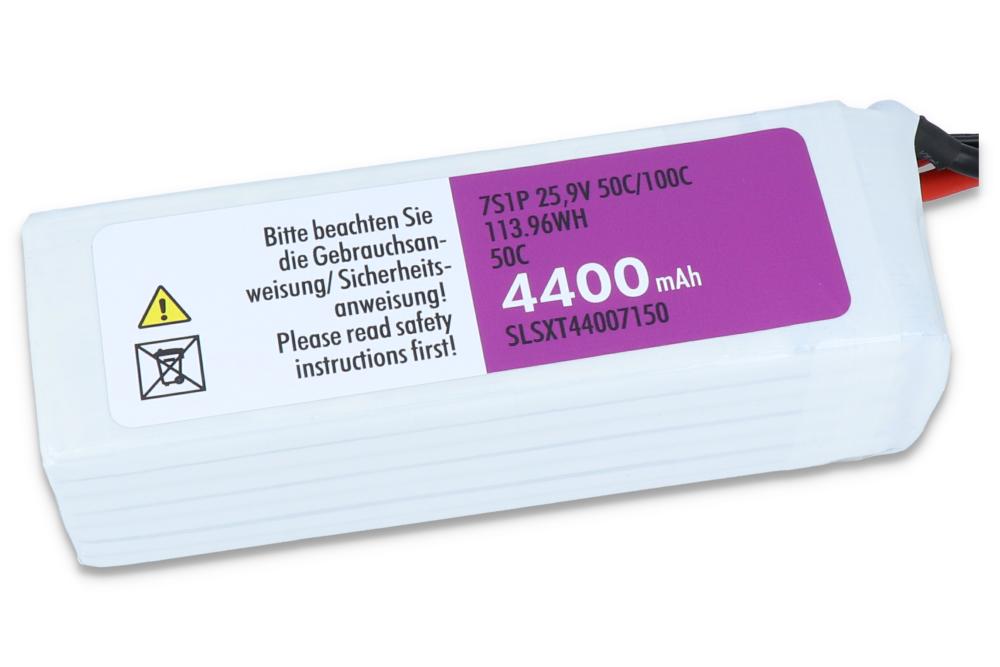 SLS LiPo Battery XTRON, 7S/4400mAh, 25.9V, 50C/100C, 149x51x50mm, 785g, XT90