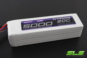 SLS LiPo Akku XTRON, 2S/5000mAh, 7.4V, 20C/40C, 157x45x16mm, 248g