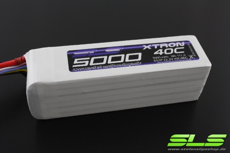 SLS LiPo Battery XTRON, 2S/5000mAh, 7.4V, 40C/80C, 160x45x18mm, 284g