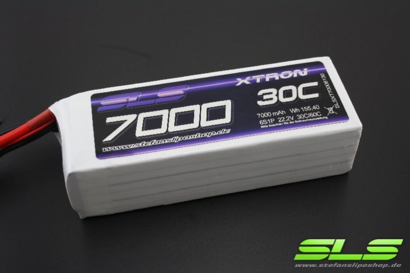 SLS LiPo Battery XTRON, 6S/7000mAh, 22.2V, 30C/60C, 163x59x47mm, 921g