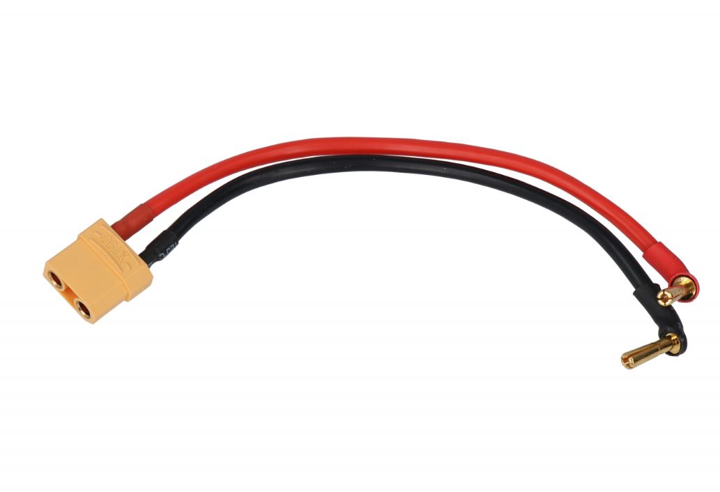 Adapterkabel 4mm Goldst. 90° auf XT90 Buchse