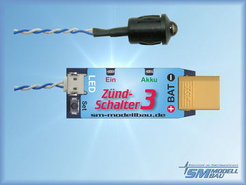 Ignition switch 3 with external LED for universal connection cable, SM # 1010