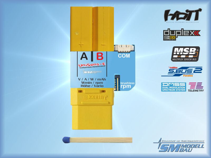 UniSens-E mit XT-90 Seriell, SM-Modellbau # 3109