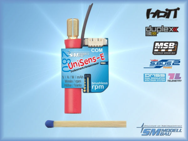 UniSens-E 280 A mit 6 mm LMT Goldstecker, SM-Modellbau # 3114