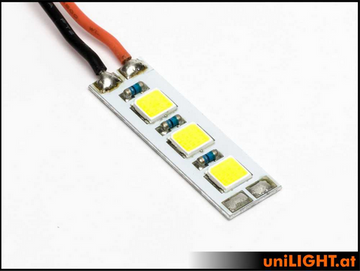 uniLIGHT 10mm Strobe Light Module, 18Wx3 (3 LEDs), Sailplane ACL, 8 Volt white