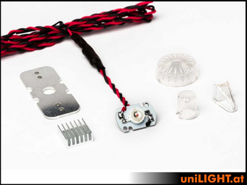 uniLIGHT rundes 10mm Blitzlicht Modul, Grün, 8W, 8 (12) Volt mit div. Kappen