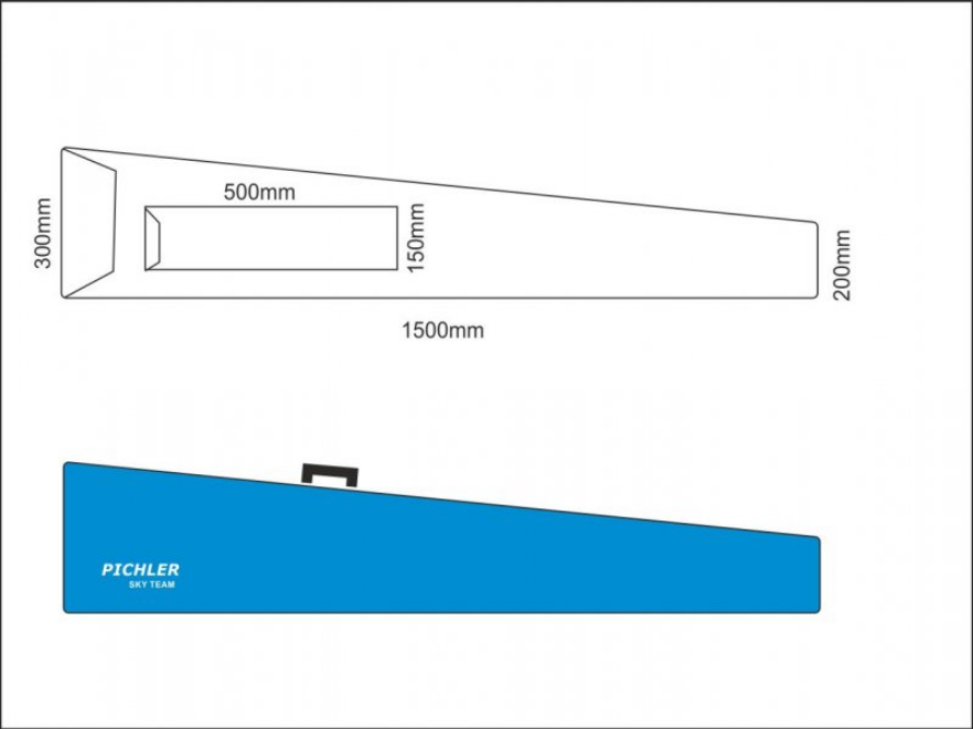 Flächenschutztaschen Sky Team 1500 x 300 mm (VE=1 Paar), Pichler # 17705