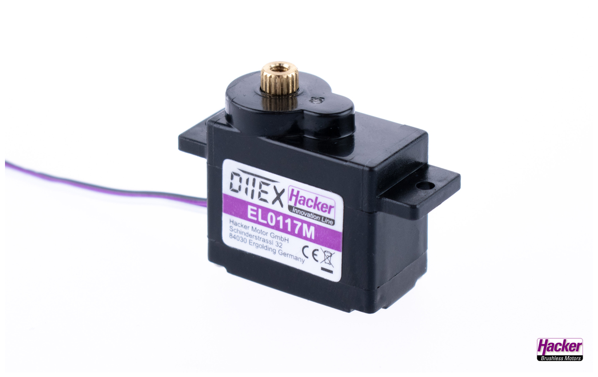 Servo Ditex EL0117M, 20 x 11,3 x 21mm, 6gr., 11 N/cm@6V
