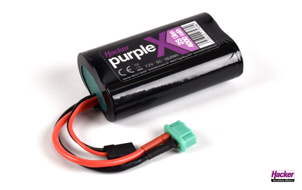 Hacker Purple-X, LiIon RX 4000-2S, 72x42x23mm, 147gr., Hacker # 10110053