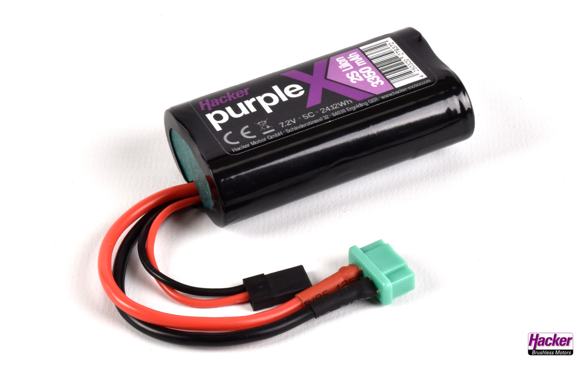Hacker Purple-X, LiIon RX 3350-2S, 68x38x20mm, 105gr., Hacker # 10110052