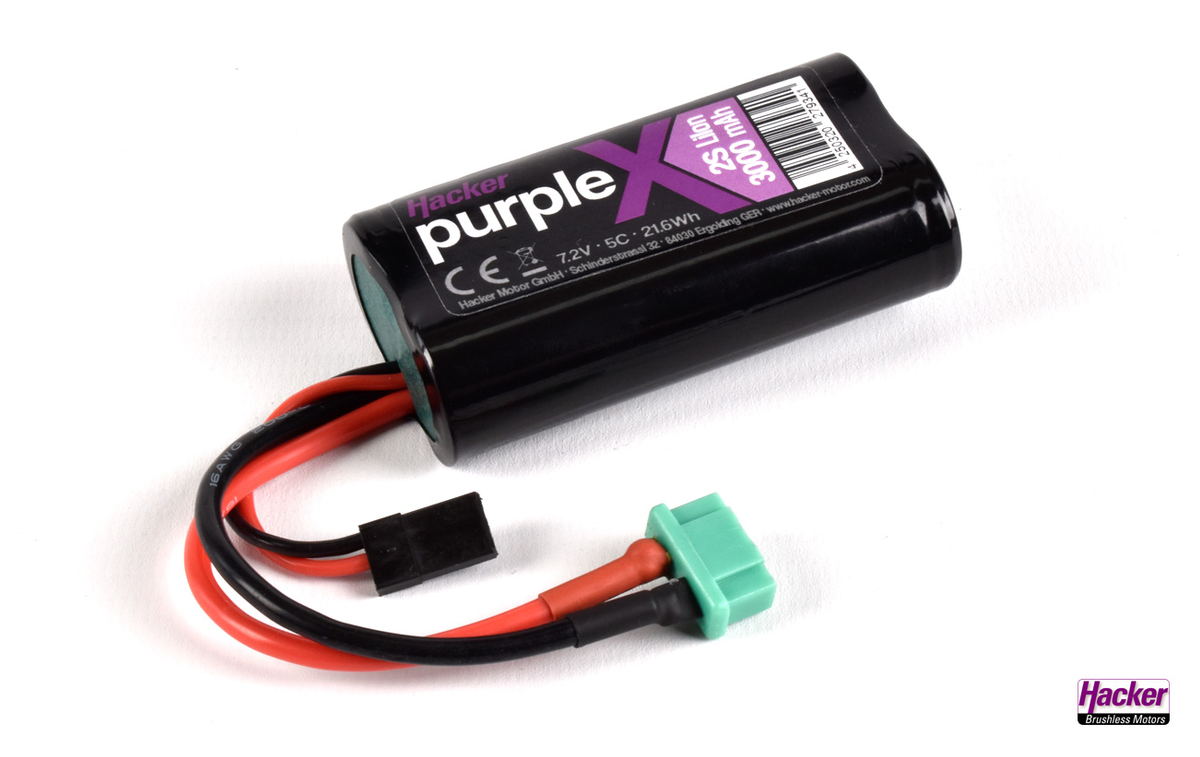 Hacker Purple-X, LiIon RX 3000-2S, 68x38x20mm, 105gr., Hacker # 10110051