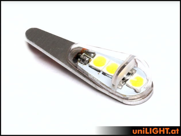 7mm PRO Blitzlicht, 5Wx2, FLACH, WEISS