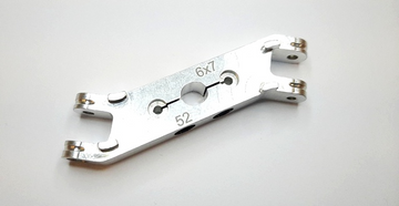 RS-Mittelteil 52/6x7/8 mit Klemm-Befestigung, Versatz, 0°, incl. Schrauben