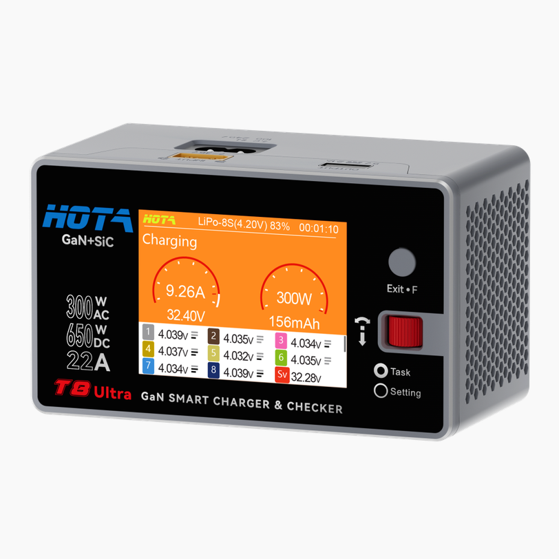 HOTA T8 Ultra Ladegerät, 1 - 8S, 650W, 22A