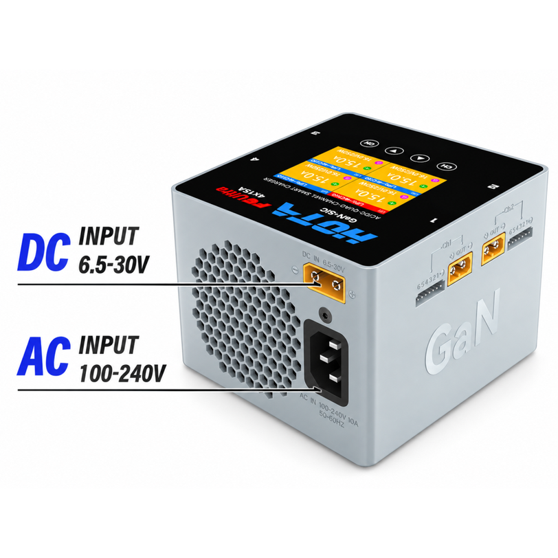 HOTA F6 Ultra Ladegerät, 1 - 6S, 4-Kanal AC/DC Smart Charger, 15A