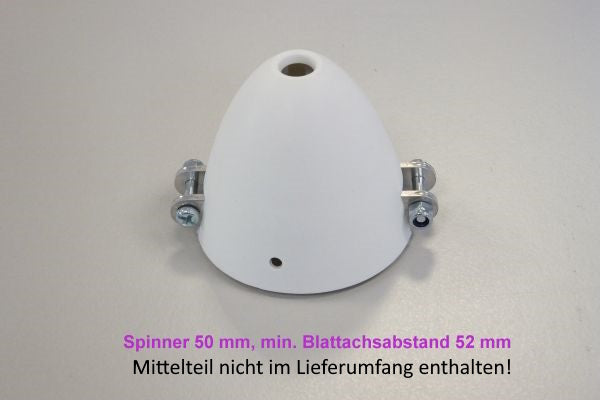 Turbo-Leichtspinnerkappe ø50mm, Länge ca. 43mm, SCHWARZ