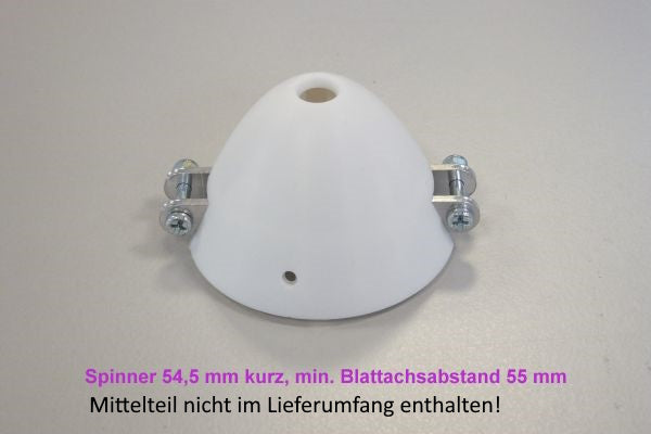 Turbo-Leichtspinnerkappe ø54.5mm, kurz, Länge ca. 34mm