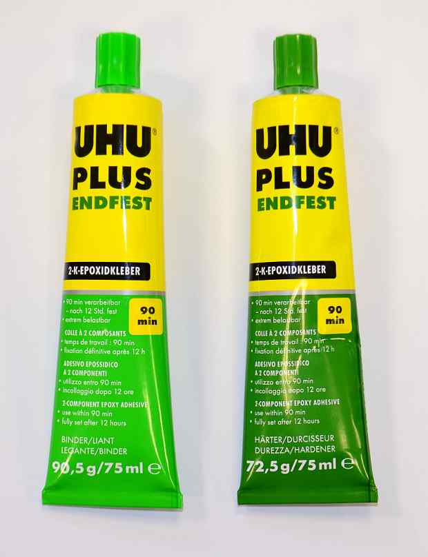 UHU Plus endfest, 163g, 2-component epoxy adhesive with maximum strength