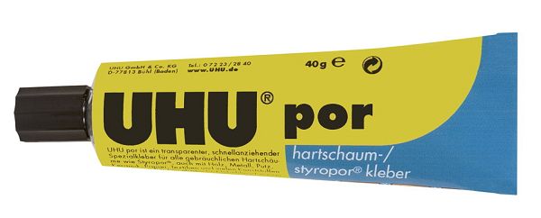 UHU-POR Tube 40g, Hartschaum-/Styropor Kleber