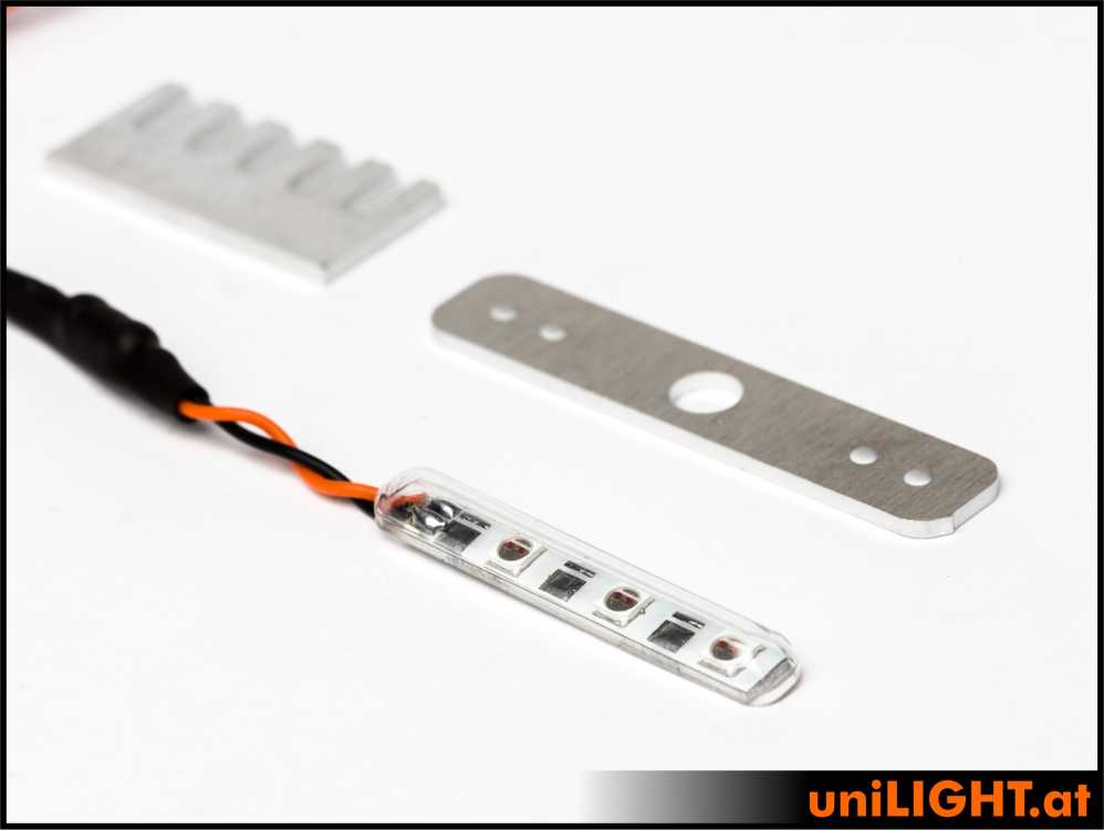 uniLIGHT 5mm BAR Navigation Light, 3Wx2, for 8/12V, color white