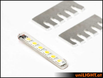 uniLIGHT 5mm BAR Blitzlicht, 20Wx2, für 8V, Farbe weiß