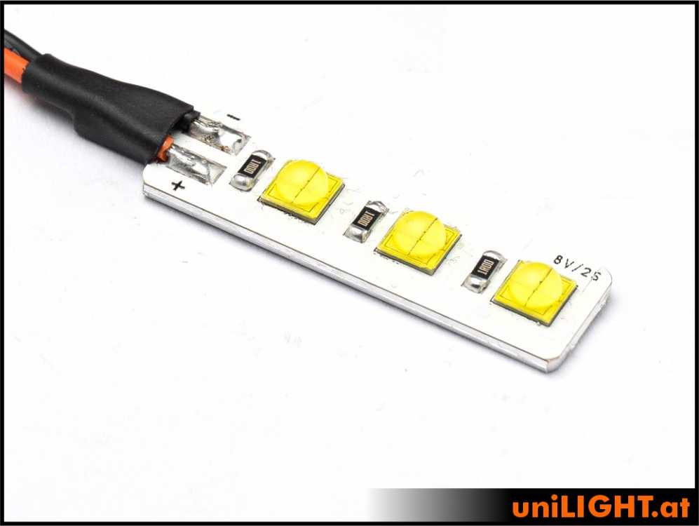 uniLIGHT Ultra Blitzlicht, (3 LEDs) 12 Volt weiß