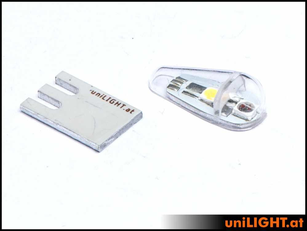 uniLIGHT 7mm Dual-Navigationslichtmodul, 4Wx2, SET (1xGrün, 1xRot / Blitzlicht)