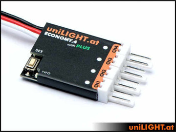 uniLIGHT Economy 4, 4-Kanal LED Steuerung, 30x20x6mm, 5g, je 2A, 15 Effekte