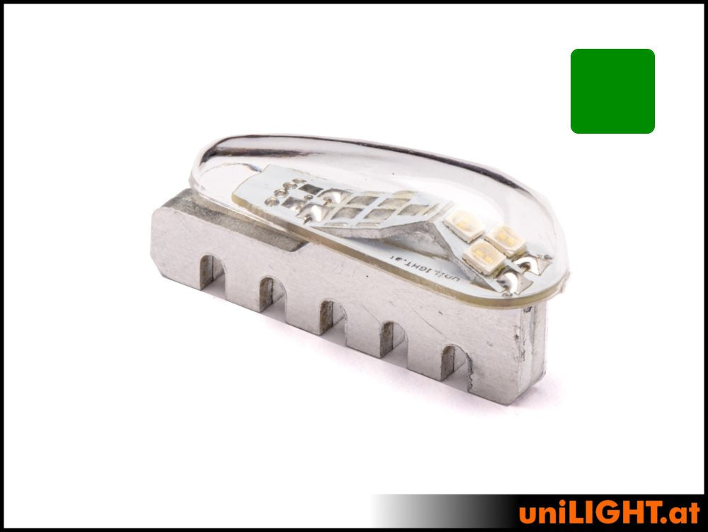 uniLIGHT 12mm PRO Navigation Light, 4Wx2, SHORT, 8/12 Volt GREEN