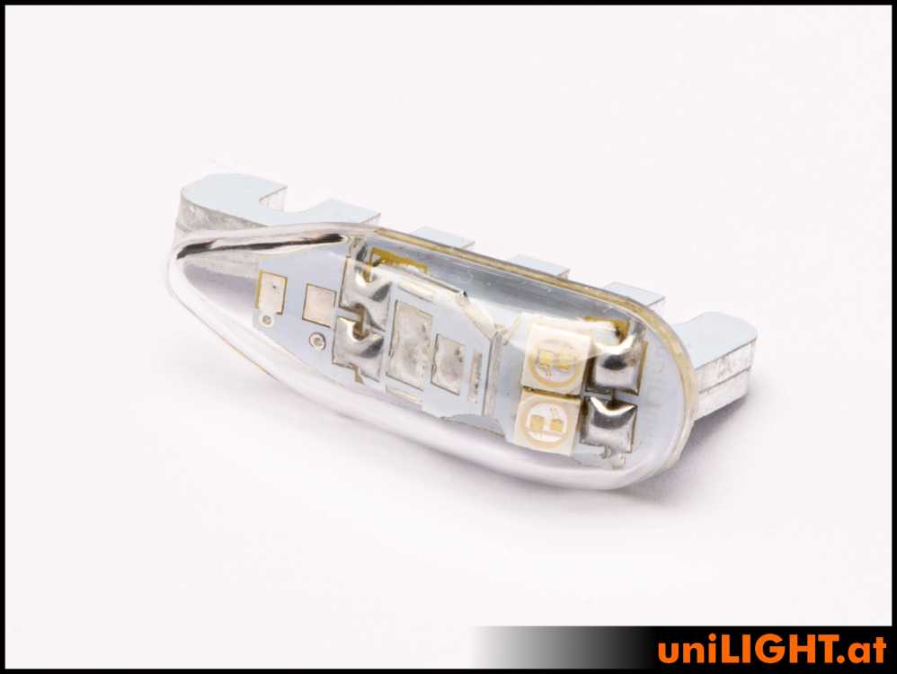 uniLIGHT 9mm Navigation Light Module, 2.5Wx2, SHORT design, RED, 8/12V