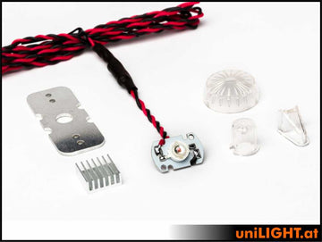 uniLIGHT rundes 10mm Blitzlicht Modul, ROT, 8W, 8 (12) Volt mit div. Kappen