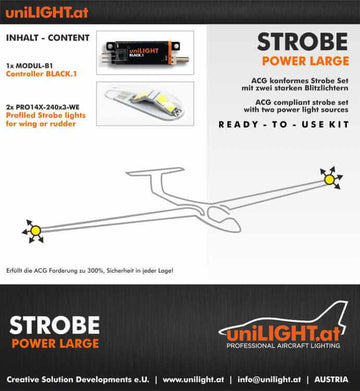 uniLIGHT Lighting Set Glider STROBE Large (Content as per description)
