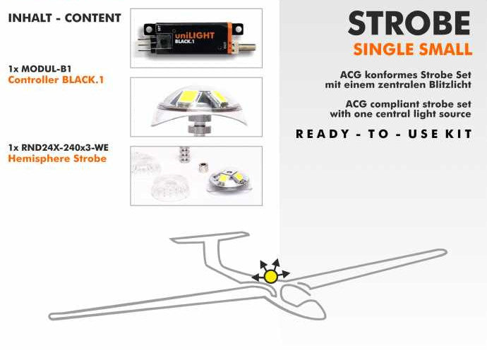 uniLIGHT Beleuchtungsset Segler STROBE Small (Inhalt siehe Beschreibung)