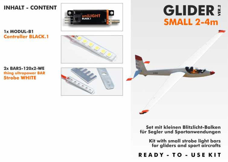 uniLIGHT Beleuchtungsset Segler Small 2-3m Spw. (Inhalt siehe Beschreibung)