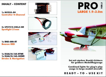 uniLIGHT Beleuchtungsset Plane PRO-Large 3 für 1.9-3m (Inhalt siehe Beschreibung)