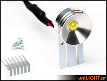 uniLIGHT 20mm Fahrwerk-Scheinwerfer, 8Wx2, KURZ, weiß