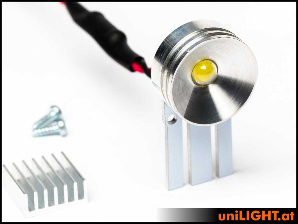uniLIGHT 20mm Fahrwerk-Scheinwerfer, 8Wx2, KURZ, weiß