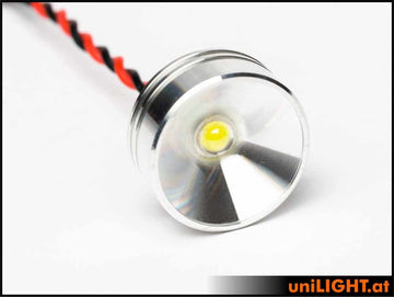 uniLIGHT 26mm ALU-Scheinwerfer Modul, 4W, warmweiß, 8V/mit Widerstand 12 V