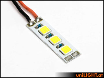uniLIGHT 10mm Blitzlicht Modul, 18Wx3 (3 LEDs), Segler ACL, 12 Volt weiß