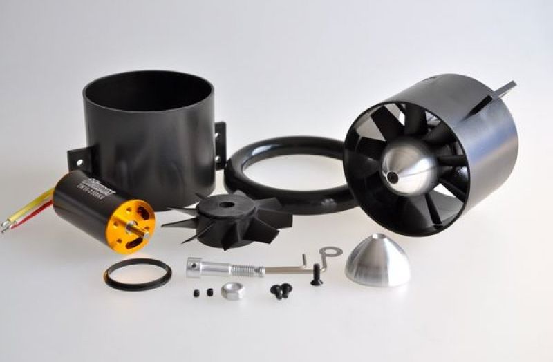 Mini-Fan EVO Impeller mit HET3W Motor montiert und gewuchtet