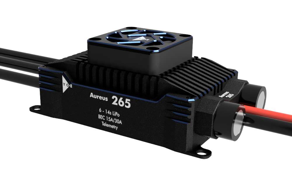Brushless-Regler YGE 265 Aureus HVT, 15/30A @ 5.5-12V BEC, Telemetrie