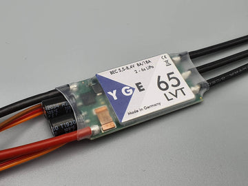 Brushless-Regler YGE 65 LVT mit BEC (5,5-8,4V) und Telemetrie