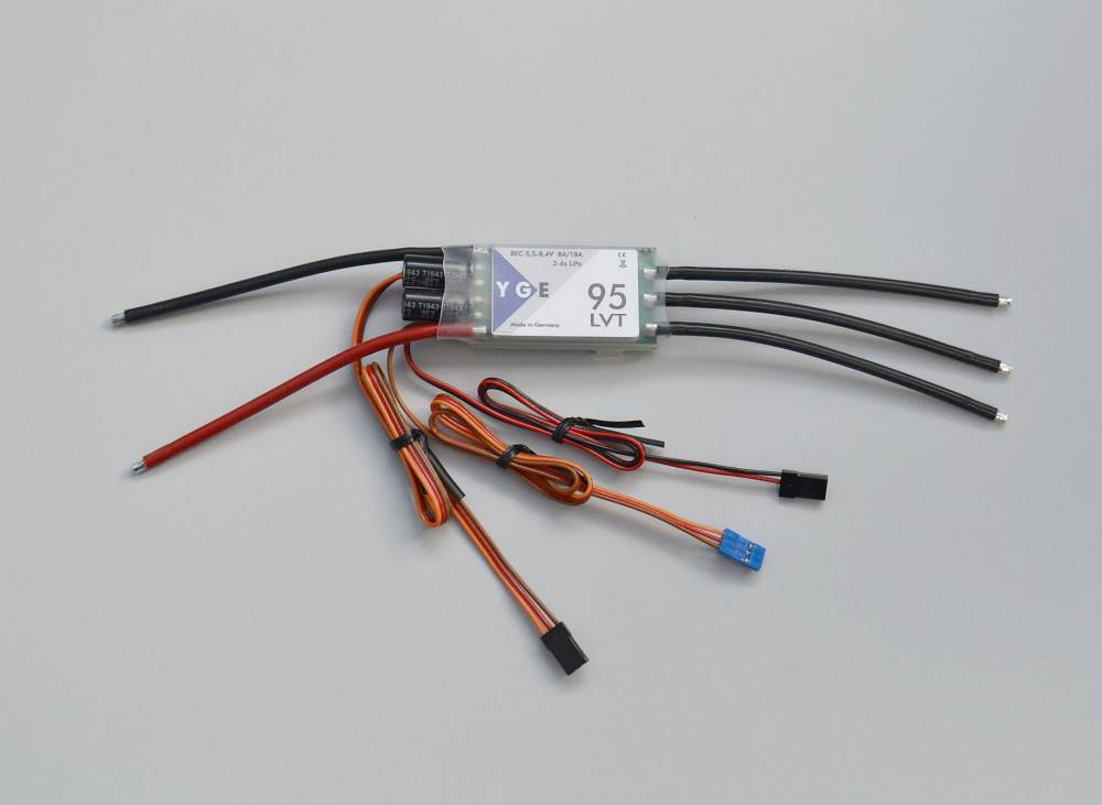 Brushless-Regler YGE 95 LVT mit BEC (5,5-8,4V) und Telemetrie