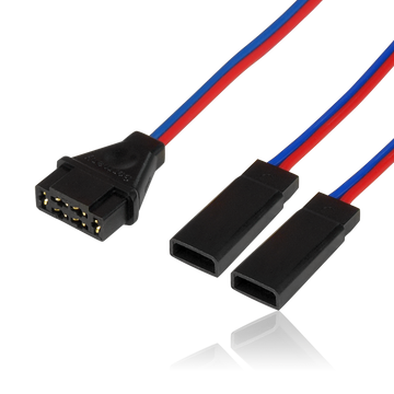 Adapter cable MPX socket to 2x JR socket, length 8cm, Power Box # 1253/08