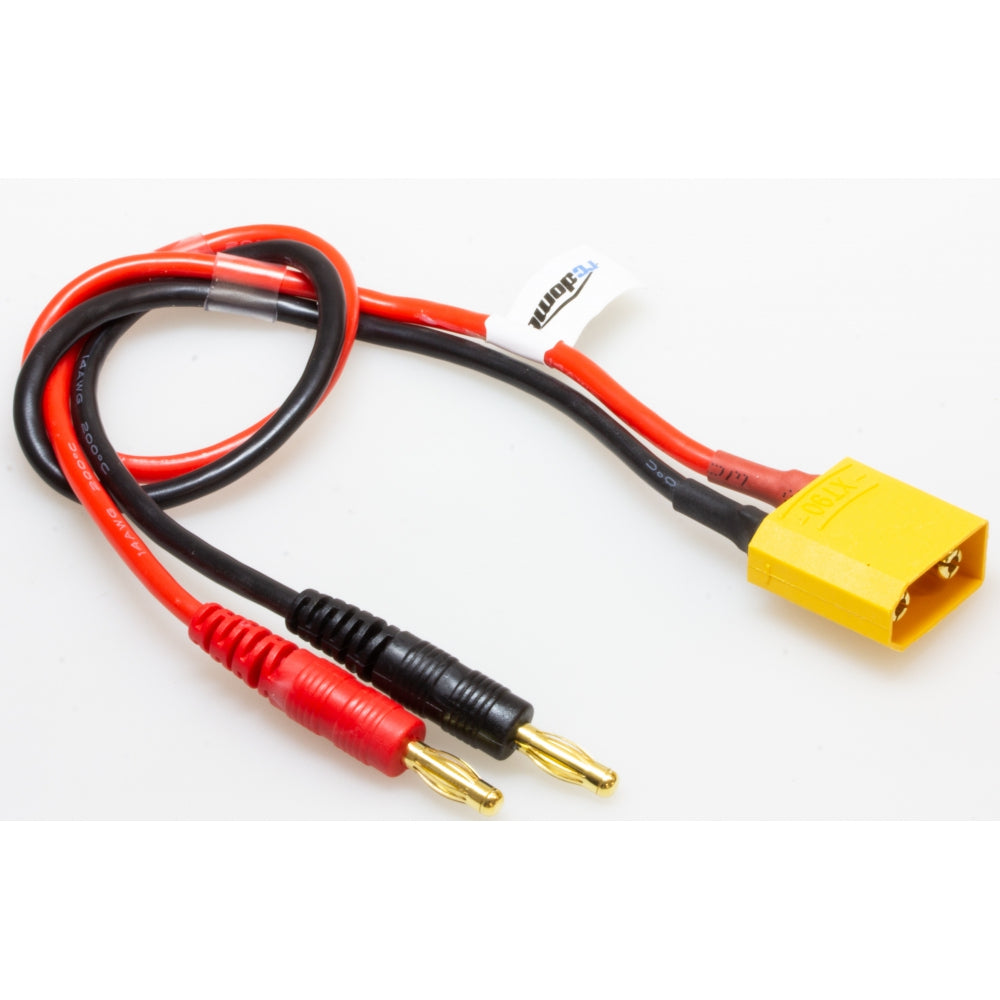 Ladekabel XT 90 mit 4mm Bananenstecker, 30cm lang, 14 AWG